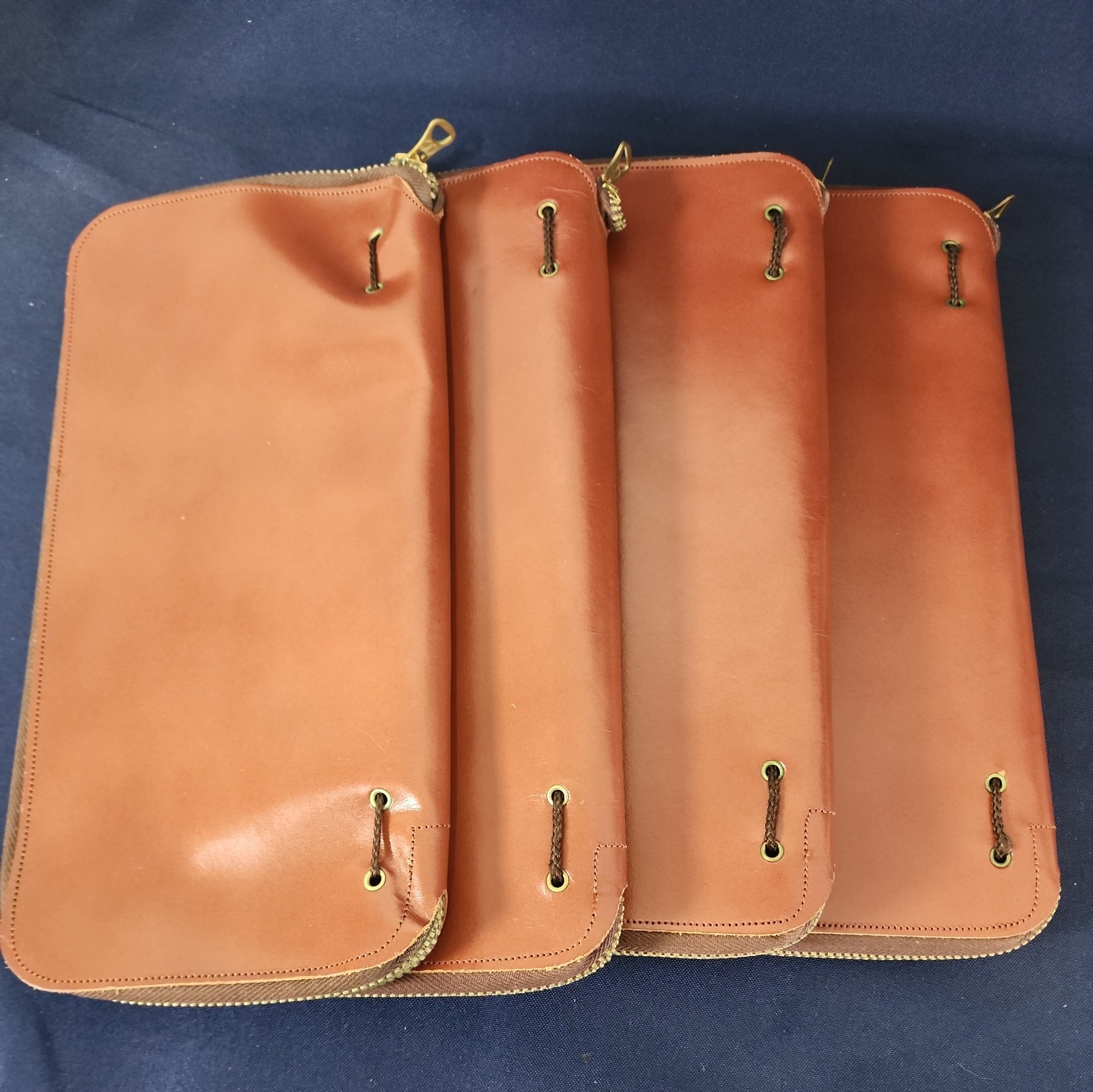 Lot of 4 Minnesota Mutual Life Leather Policy Papers Holder Zippered Portfolio