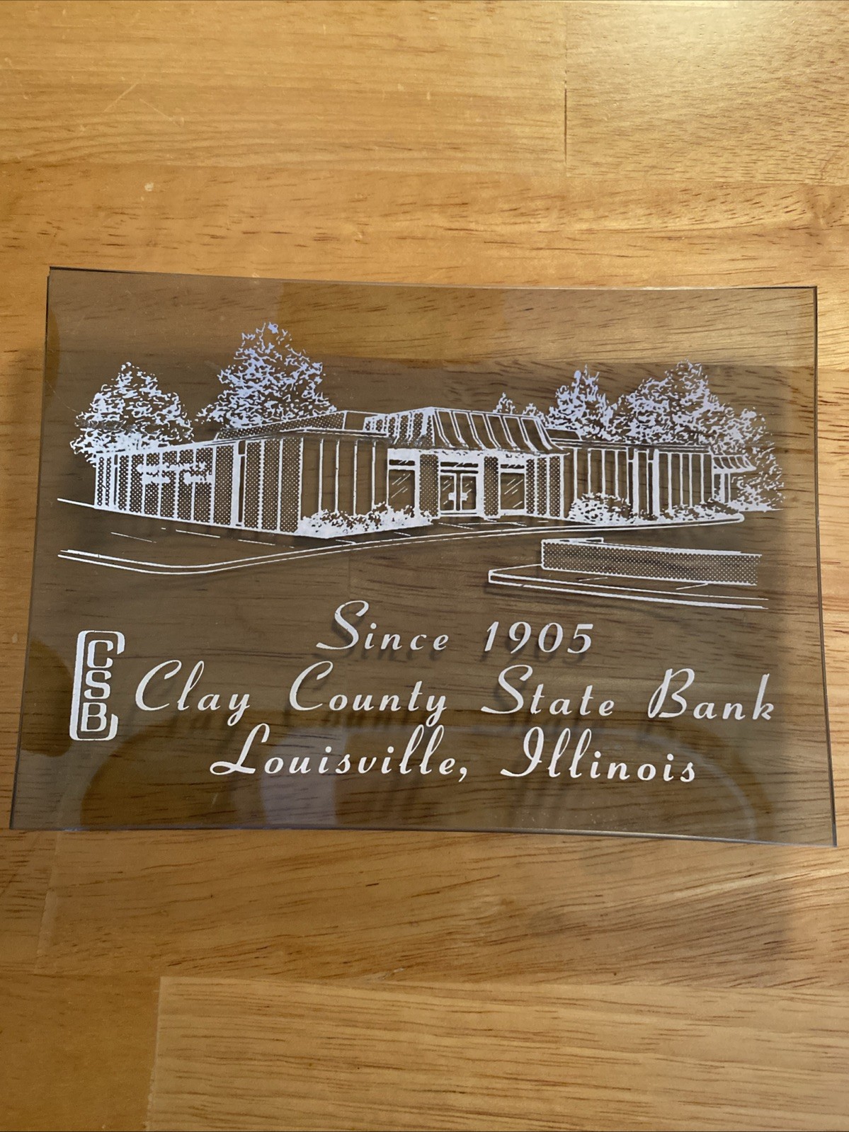 VINTAGE Clay County State Bank PIN TRAY Louisville Illinois Il Csb Banking