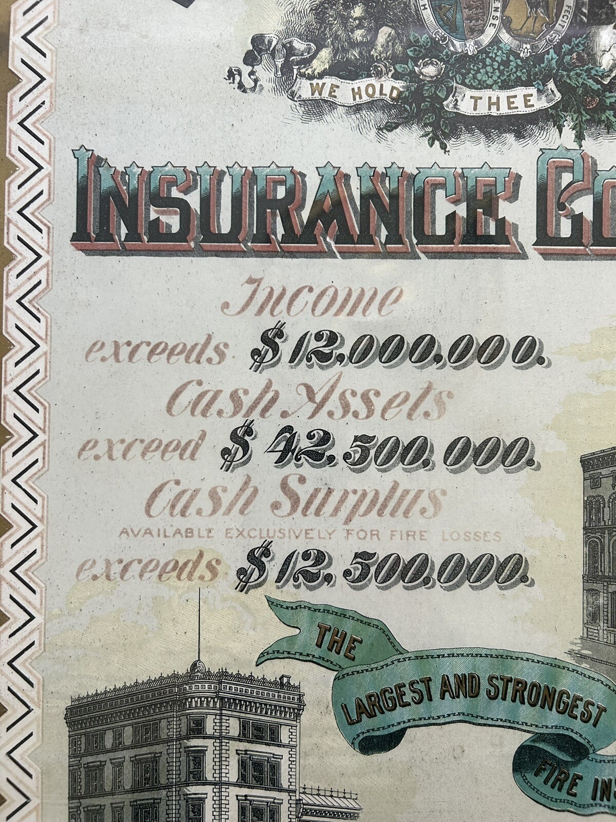 Royal Insurance Advertising Framed Poster Montreal Toronto Canada Ontario