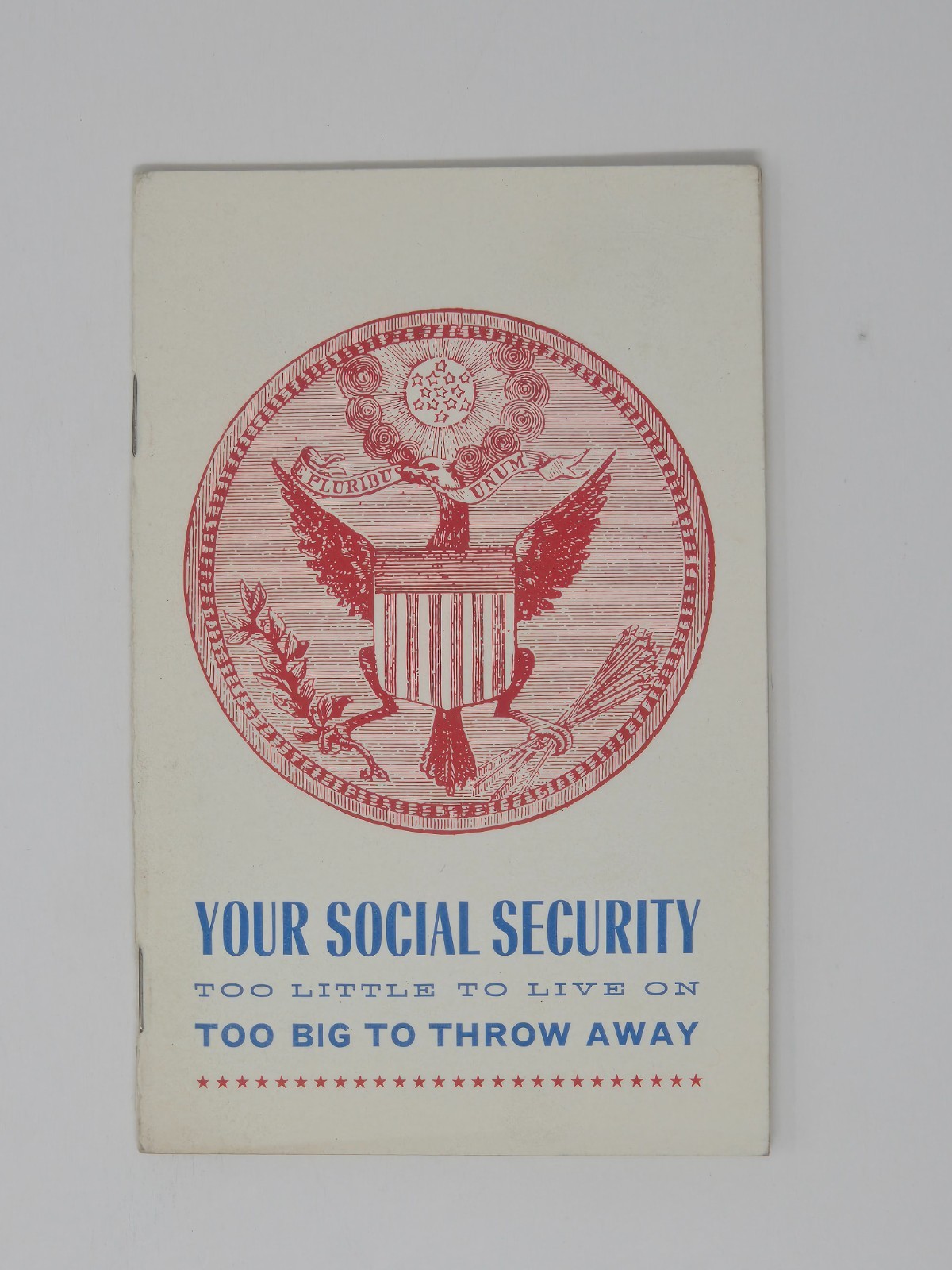 Vintage 1961 Your Social Security Booklet Occidential Life Insurance California
