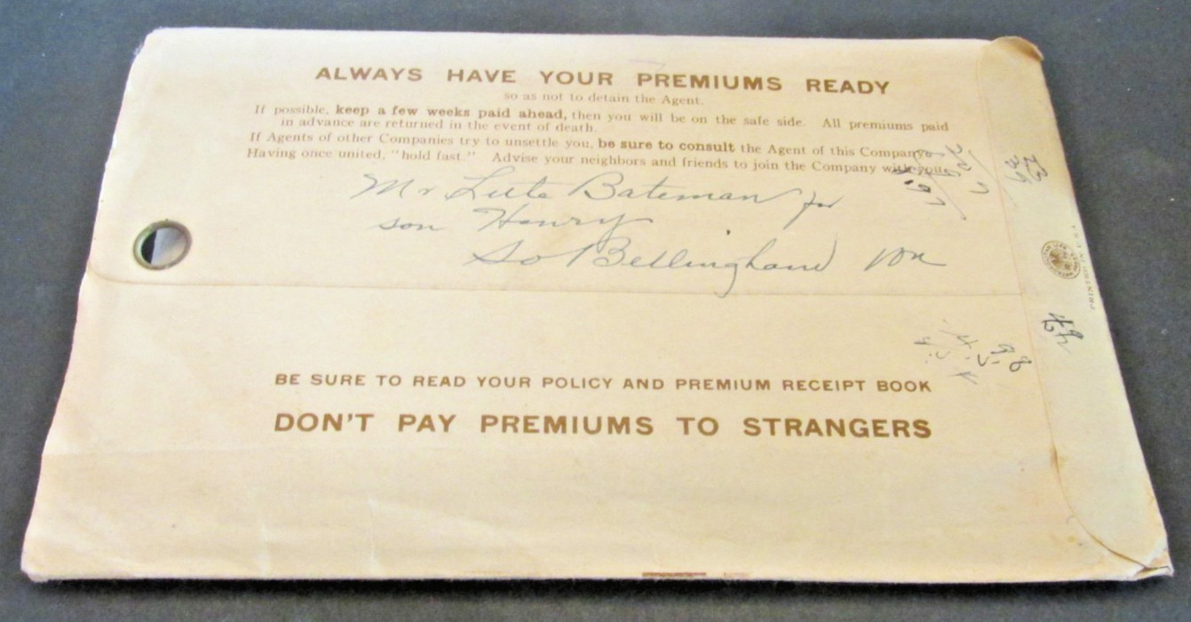 VTG 1920s-30s Metropolitan Life Insurance California Premium Booklet Receipt Lot