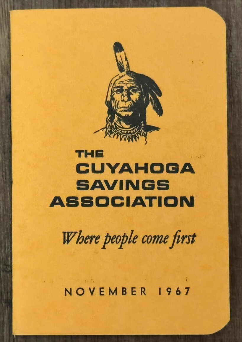 The Cuyahoga Savings Association Savings Account Book November 1967 Cleveland OH