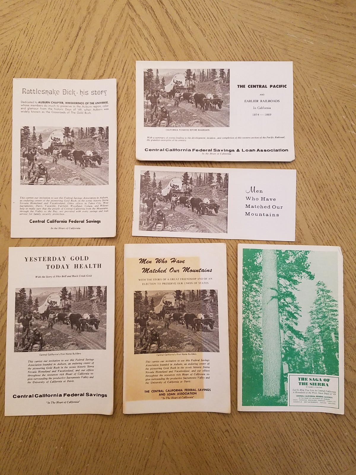 RARE 1970s Saga of the Sierra History Booklets Central CA Federal Savings Bank