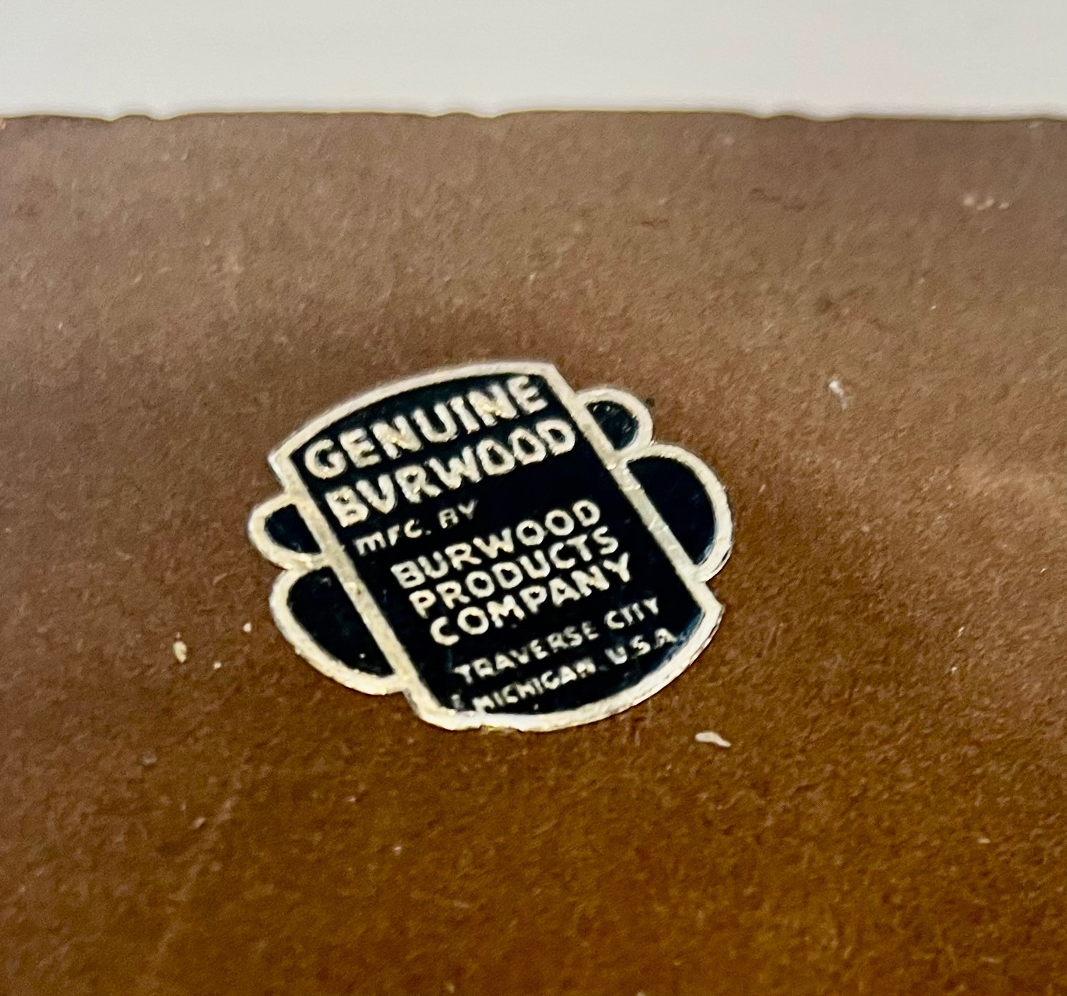INSURANCE ADVERTISING BURWOOD CO. DESKTOP AWARD SMALL MISC. STORAGE BOX 1940’S