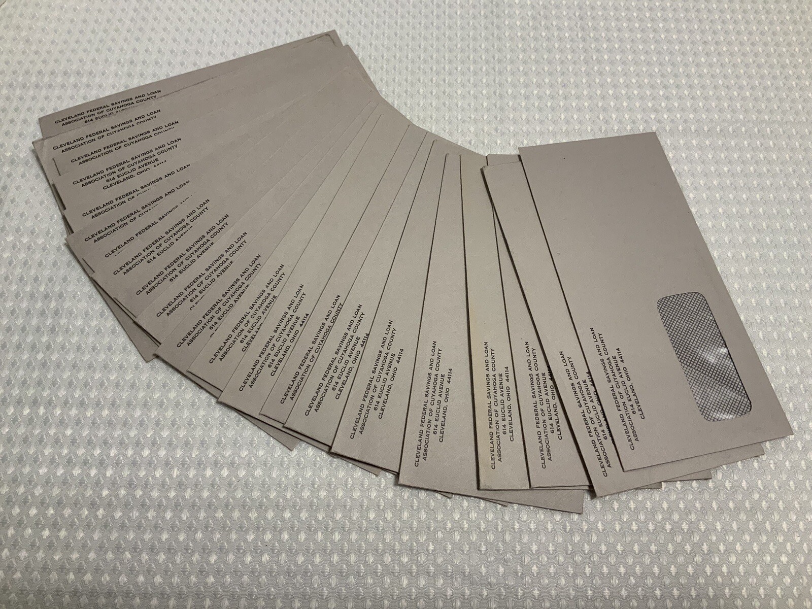 Vintage 1980’s Cleveland Federal Savings Envelope Ohio Banking Advertising Lot