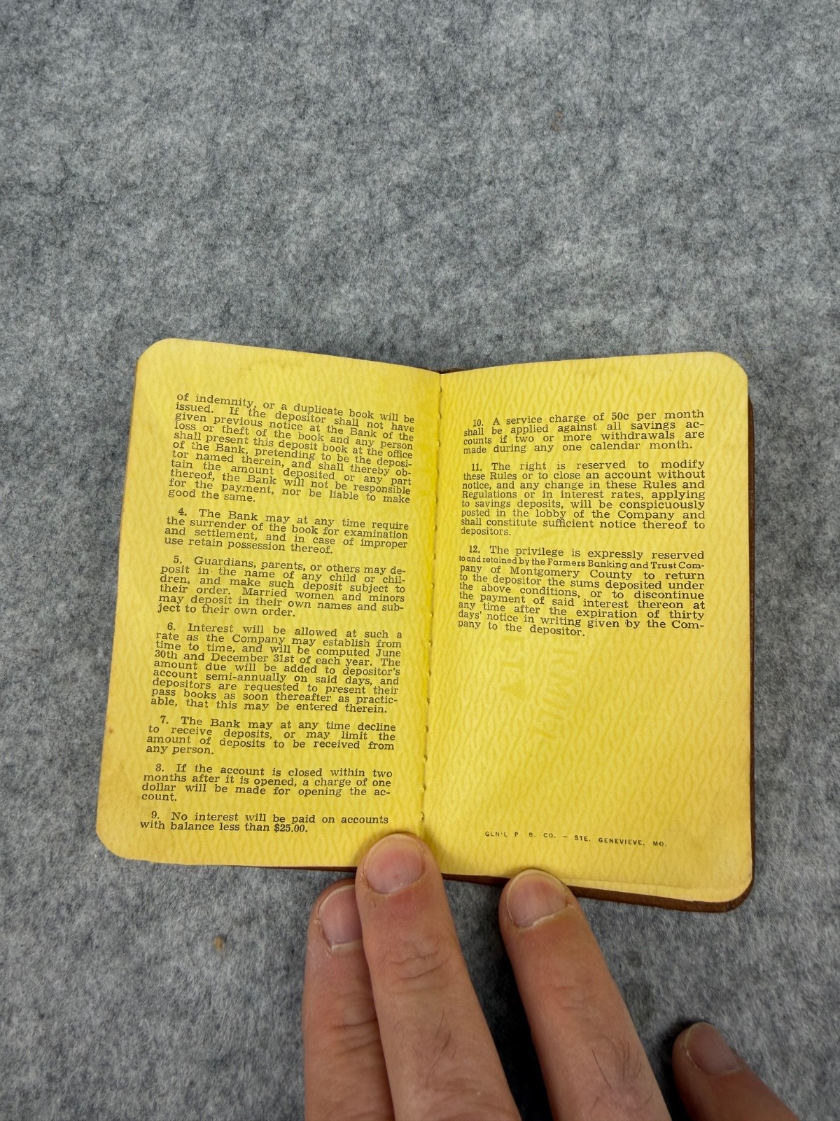 Vintage 1950s Farmers Banking and Trust Co Savings Account Deposit Book Maryland