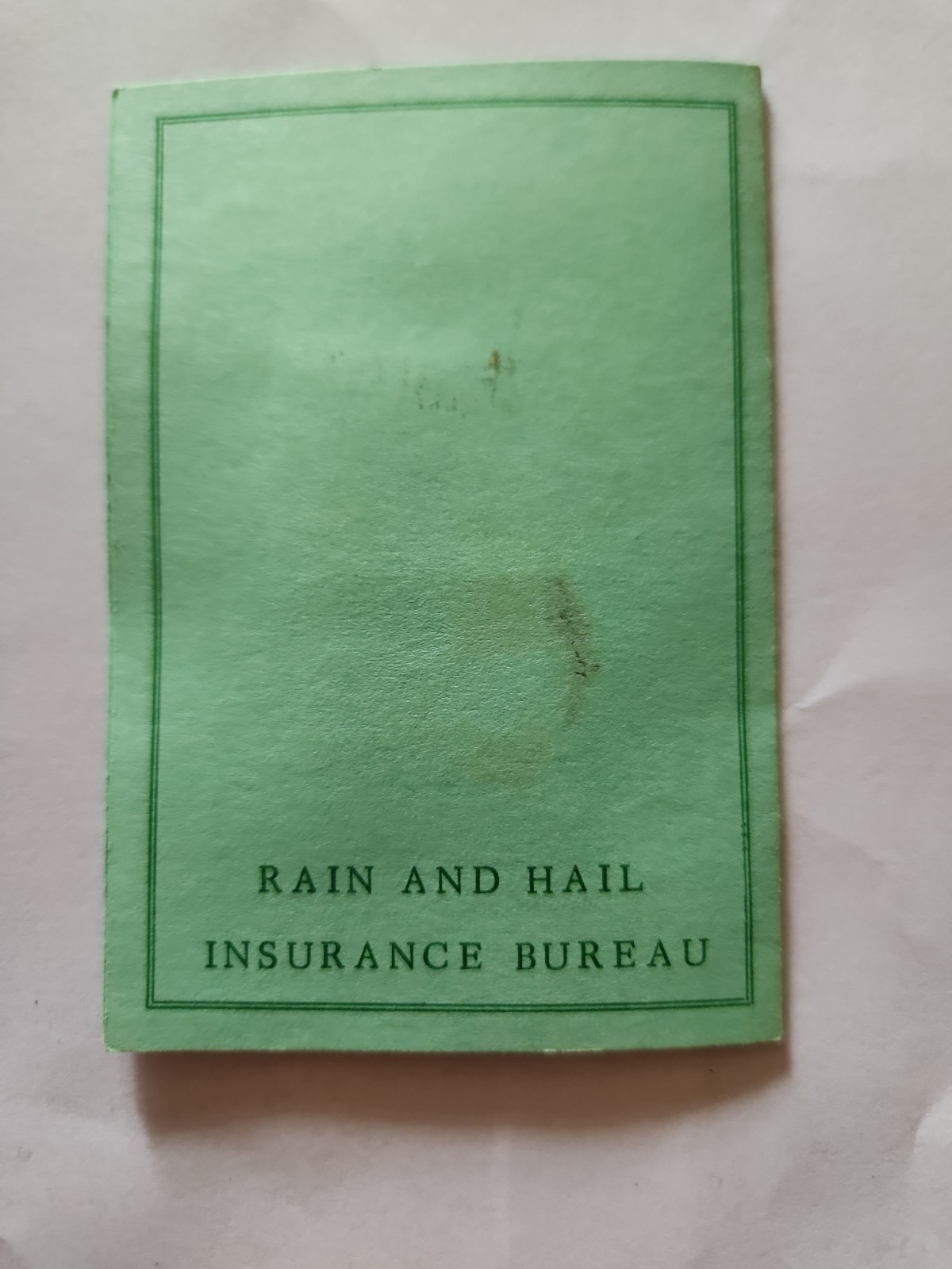 Vintage Rain And Hail Insurance Bureau Advertising Sewing Needle Book Crop Farms