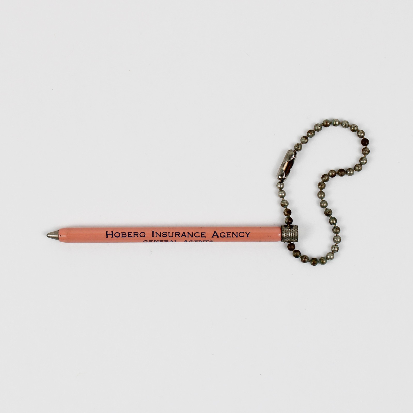 Vintage Mini Keychain Pen Hoberg Insurance Agency Fargo North Dakota