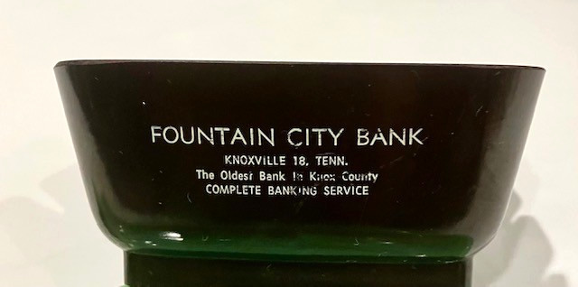 Knoxville Tennessee Fountain City Bank Plastic Ash Tray SAF-T- DISH ASH TRAY