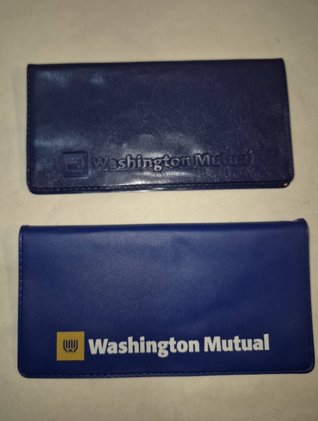 Two Vintage Washington Mutual WaMu Vinyl Checkbook Covers