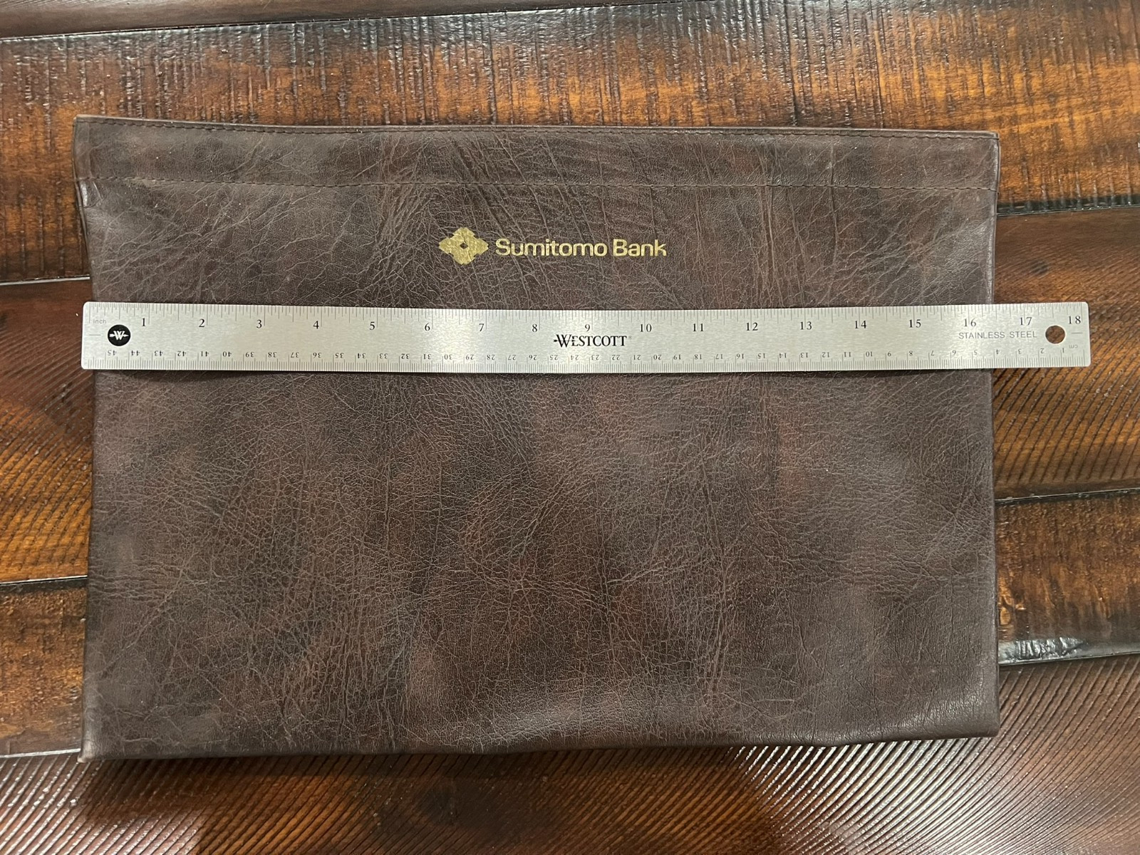 NEW / UNUSED VINTAGE Sumitomo Bank Faux Vinyl Document Pouch 11-1/2″ x 17-1/2″