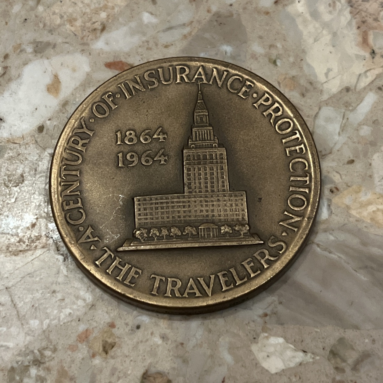 Travelers Insurance 100th Anniversary Medal 1864 1964