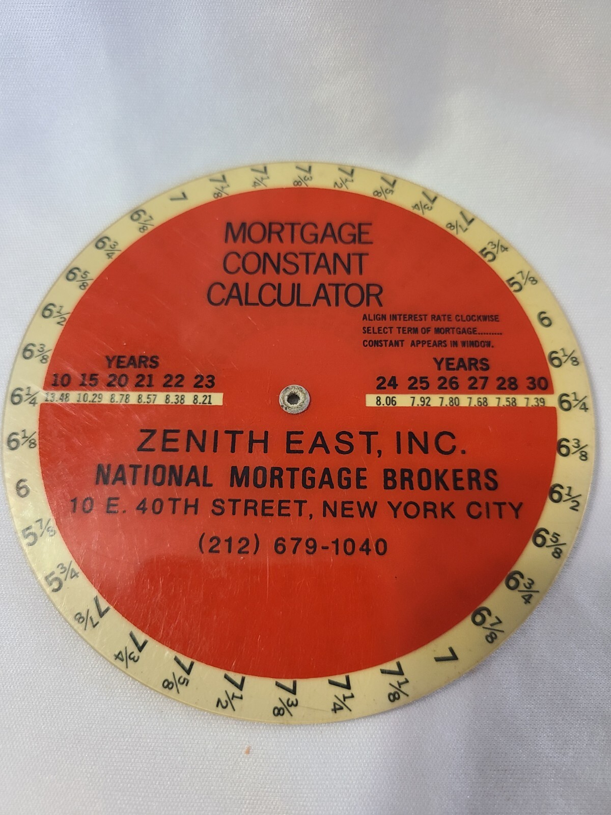 Lot Of 2 Double Sided VTG Mortgage Calculators – Advertising New York Milwaukee