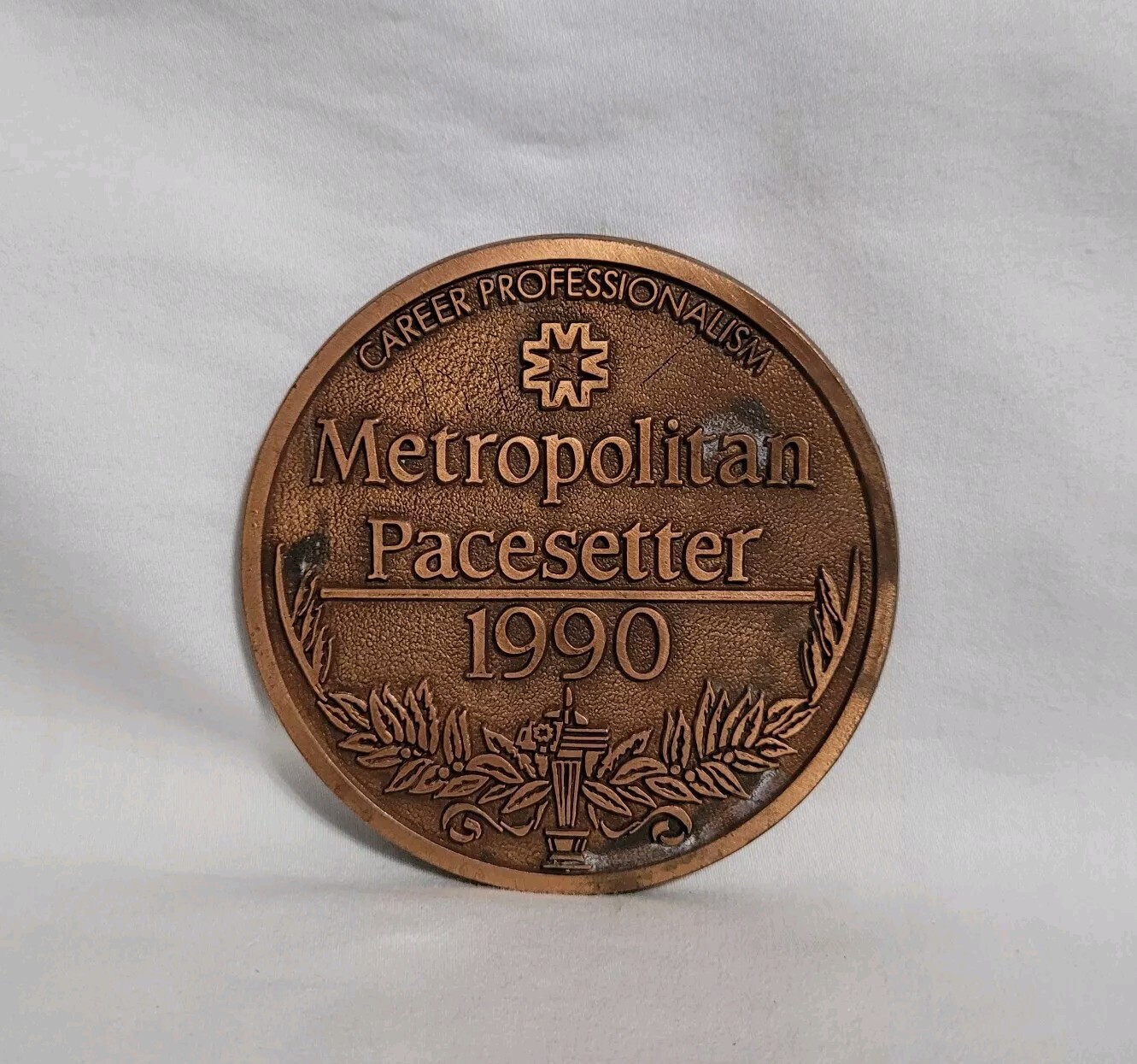 Vintage MetLife Insurance Metropolitan Pace Setter Employee Award 1990