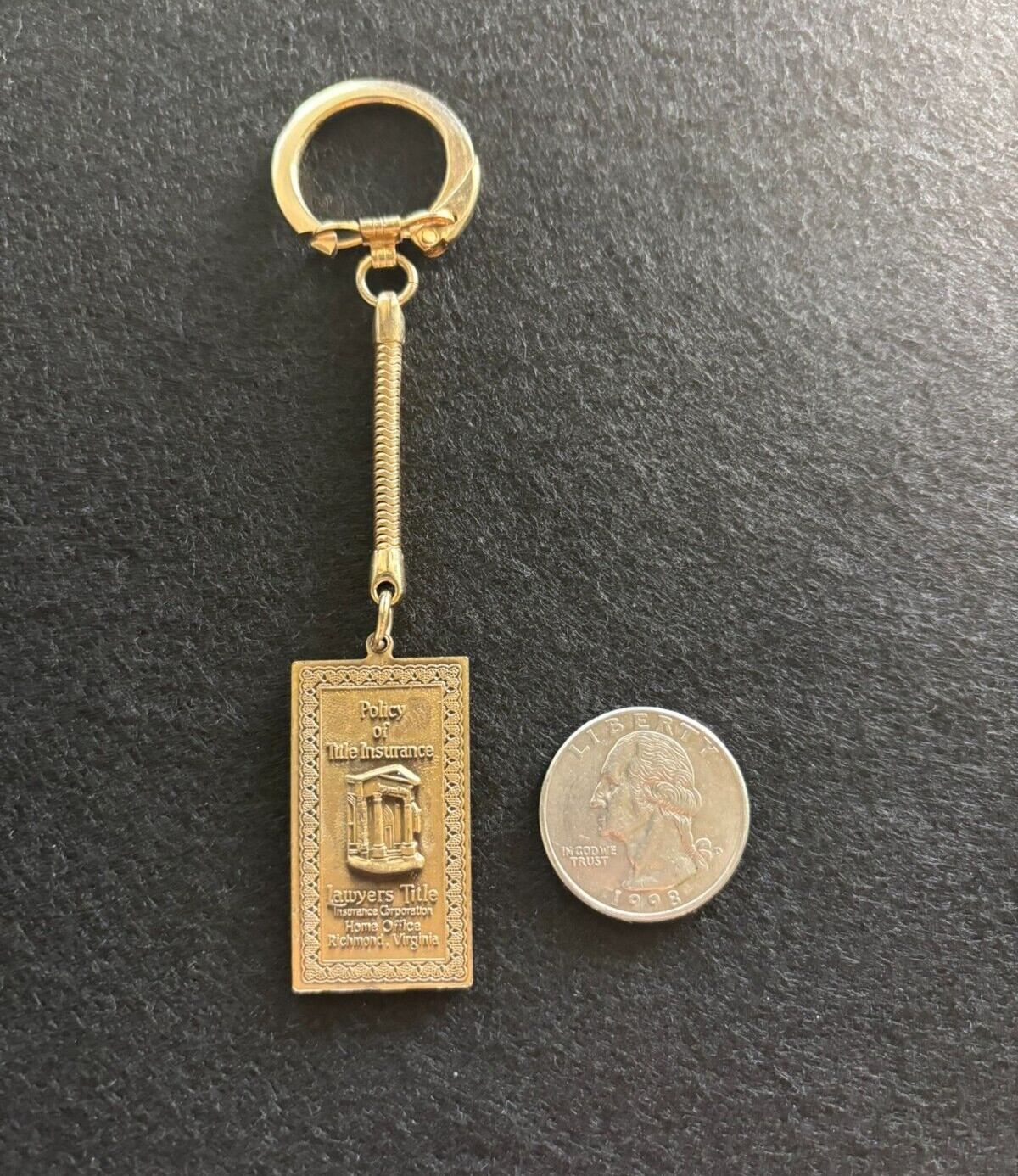 Vintage Lawyers Title Insurance Corporation Policy of Title Insurance Keychain