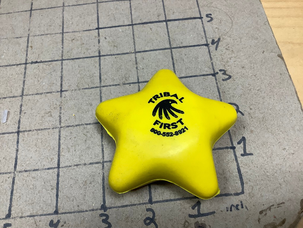 Squeezable Stress Reliever: STAR – YELLOW – TRIBAL FIRST