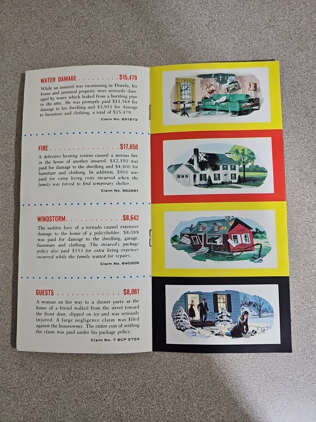 Vintage 1960s Aetna Casualty Or Standard Fire Insurance Brochure