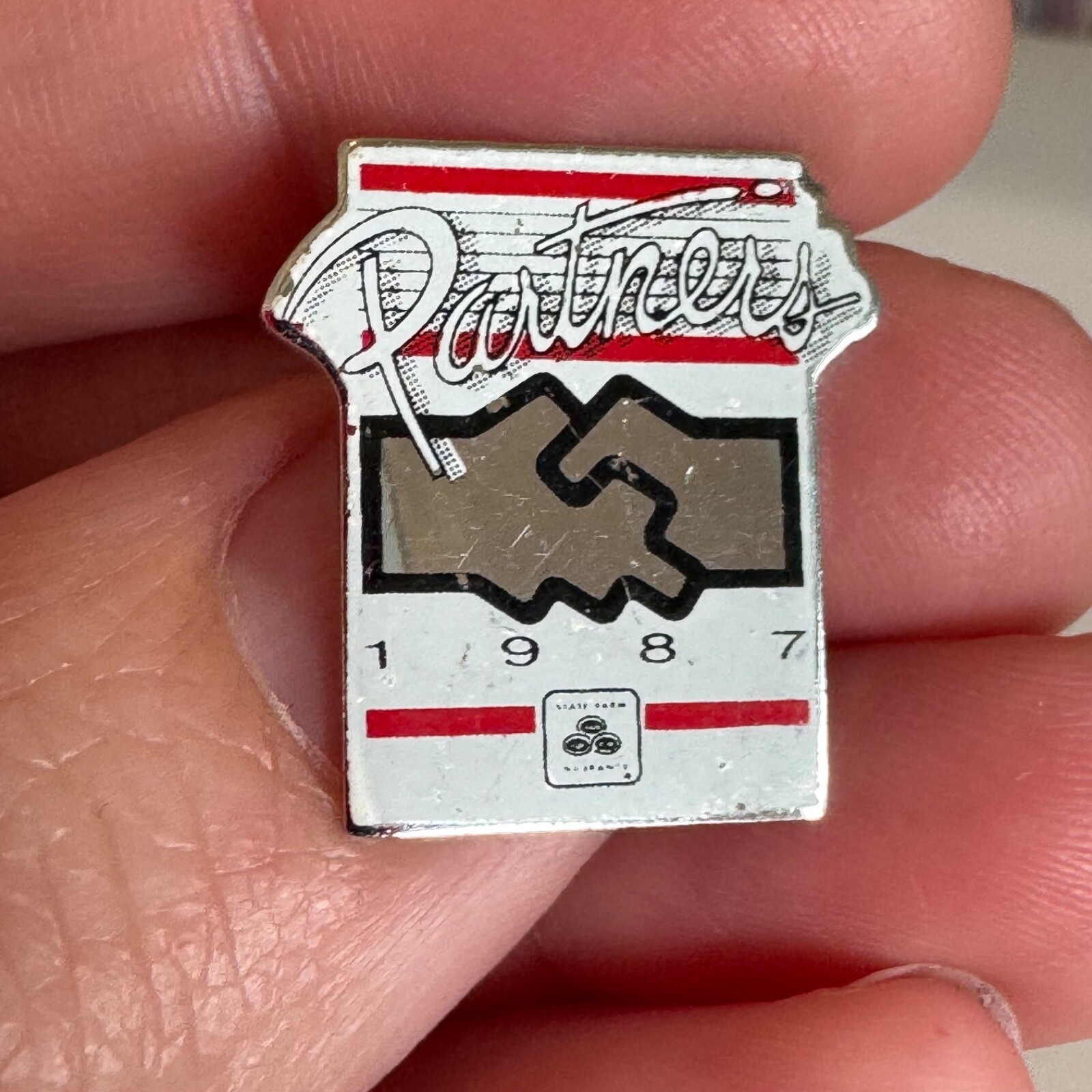 Vintage 1987 State Farm Partners Enamel Lapel Pin Logo