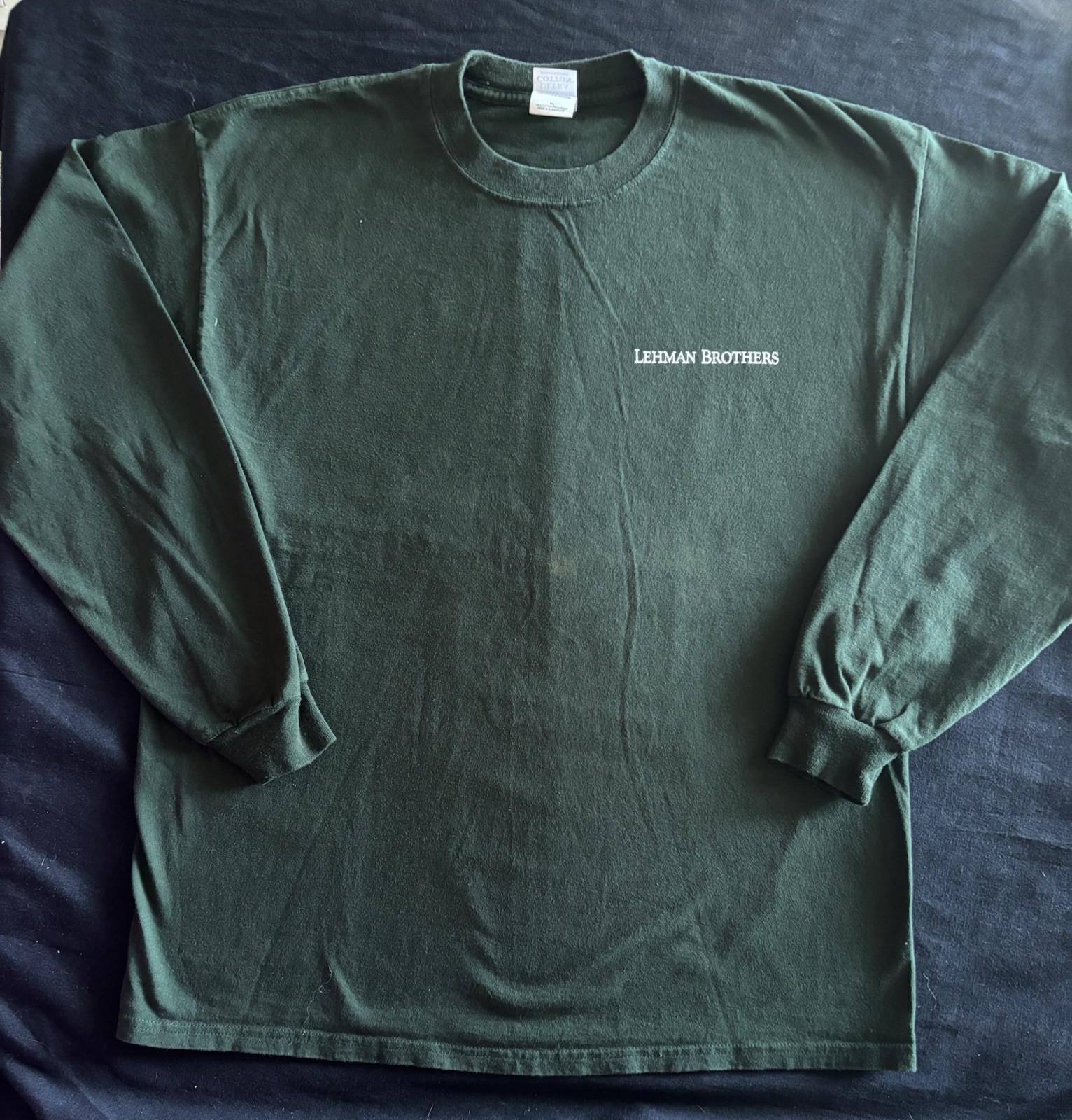 Vintage Lehman Brothers 2007 Shirt XL 24×30.5 Wall Street Collapse Era