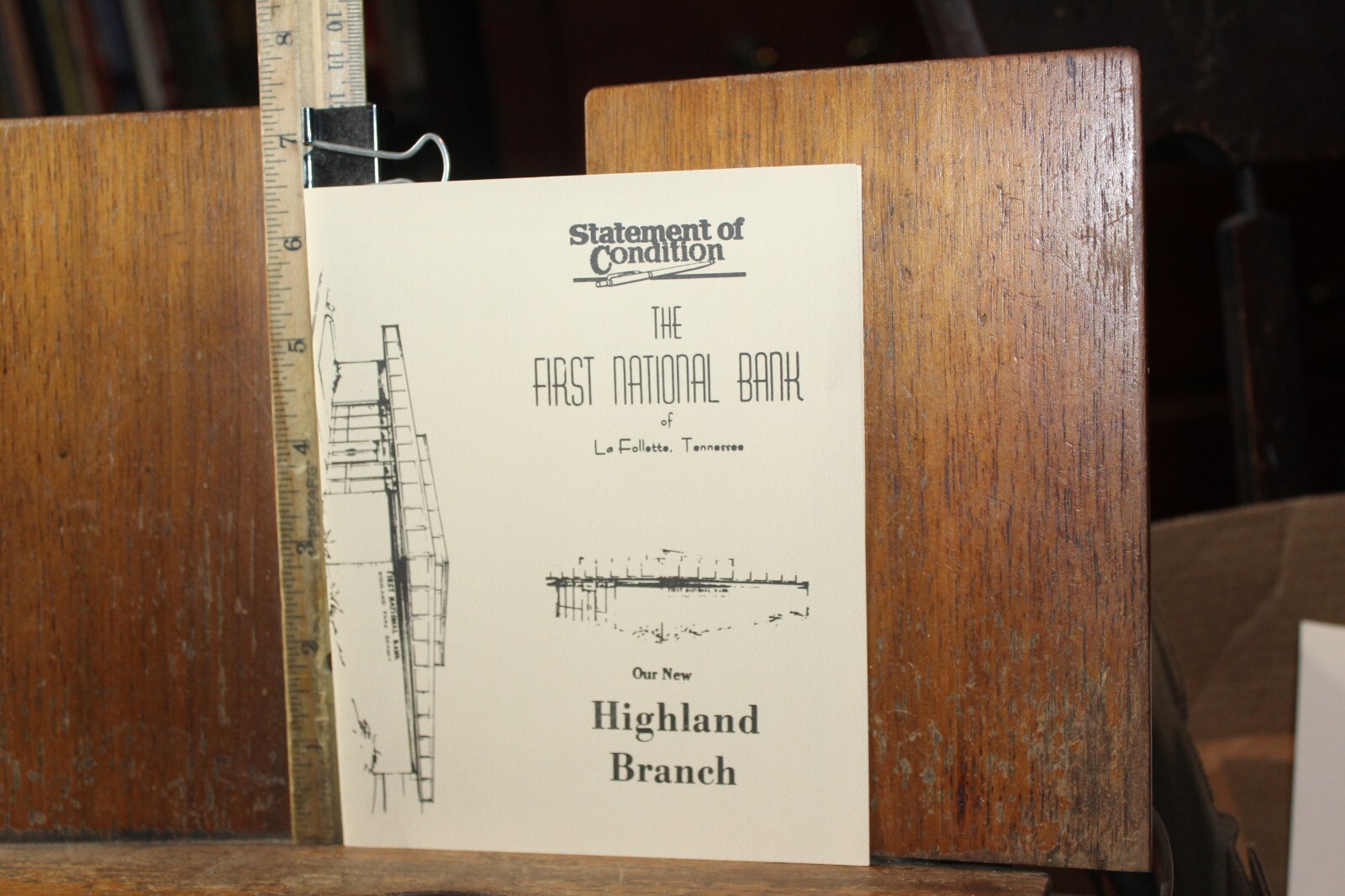 Vintage 1973 Financial Statement First National Bank LaFollette TN Highland