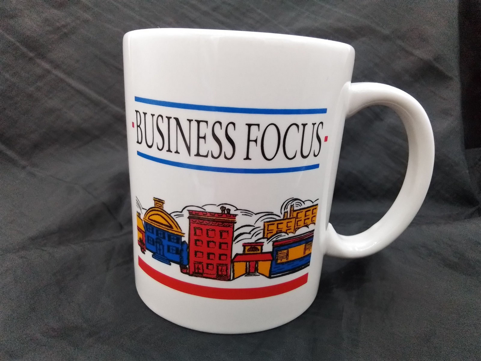 BANK OF BOSTON SMALL BUSINESS FOCUS BANKING LOAN ADVERTISING MUG CUP VINTAGE