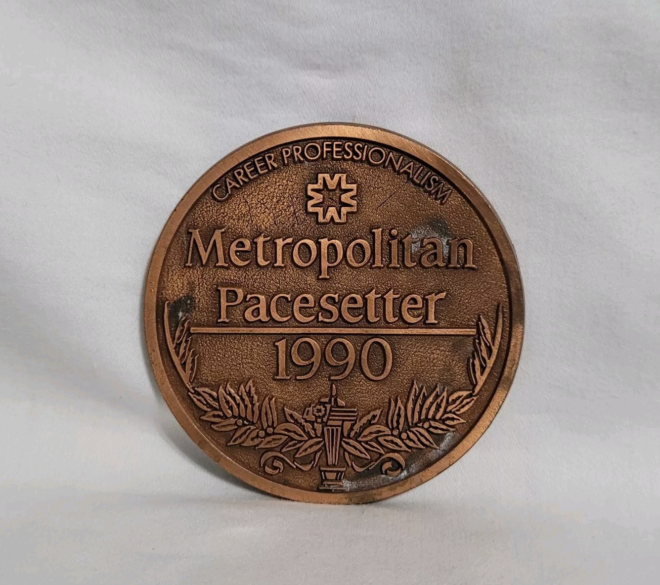 Vintage MetLife Insurance Metropolitan Pace Setter Employee Award 1990