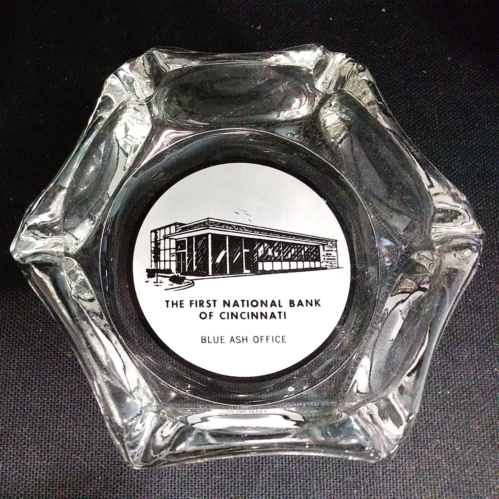 Vintage Cincinnati Ashtray “The First National Bank of Cincinnati” Blue Ash Ofc