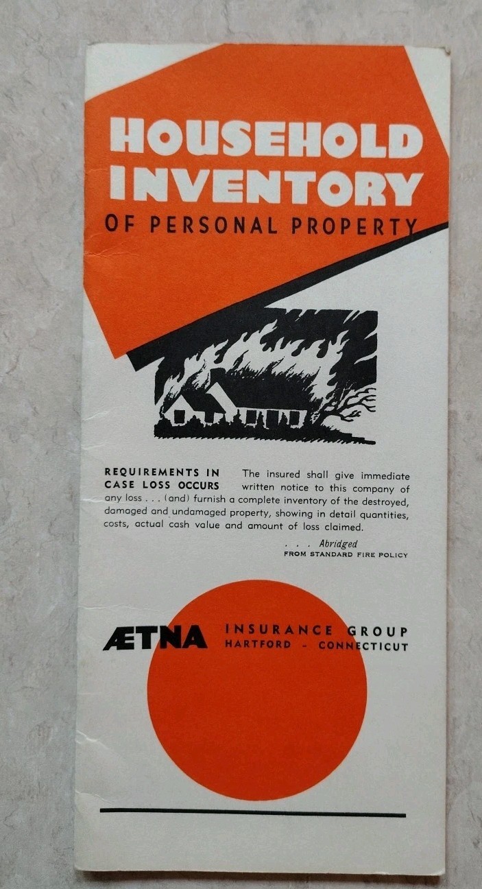 Vintage Household Inventory, Lawn Maintenance and Common Sense Travelers Expense