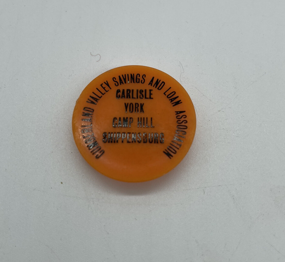 Orange Cumberland Valley Savings & Loan Association Bank Gallon Milk Bottle Cap