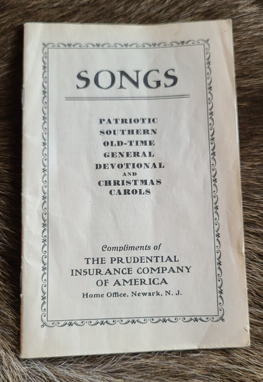 Vintage Song Book Patriotic, old time, carols. Prudential Ins. Co 1934 Edition
