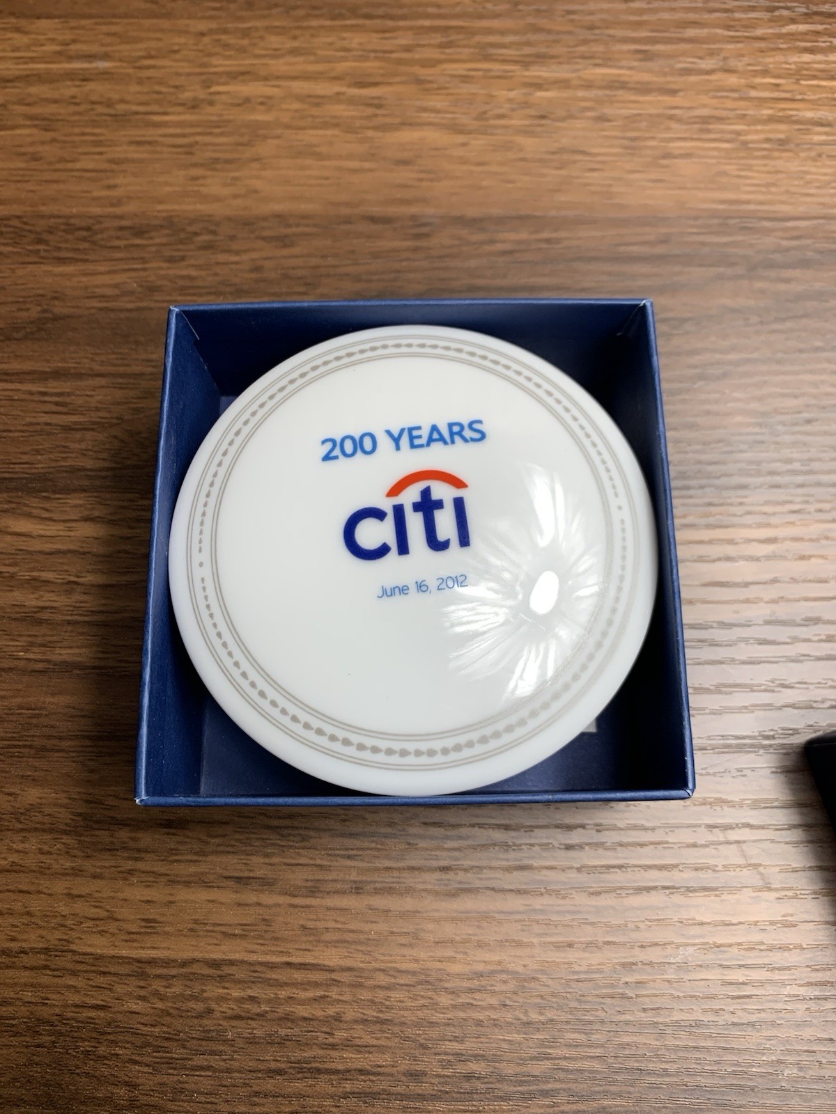 Citi Bank 200 Years 2012 Mottahedeh Portugal Trinket Box w/ Box