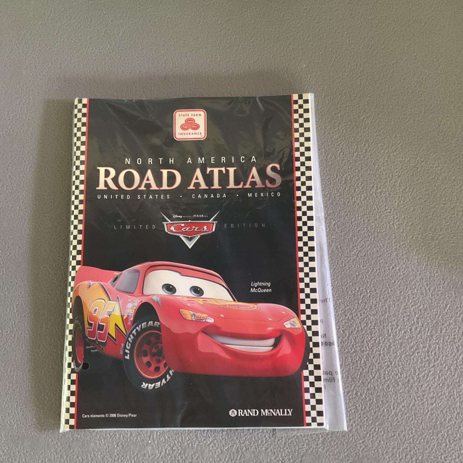 Limited Edition State Farm Road Atlas Disney Pixar Cars Rand McNally US Canada