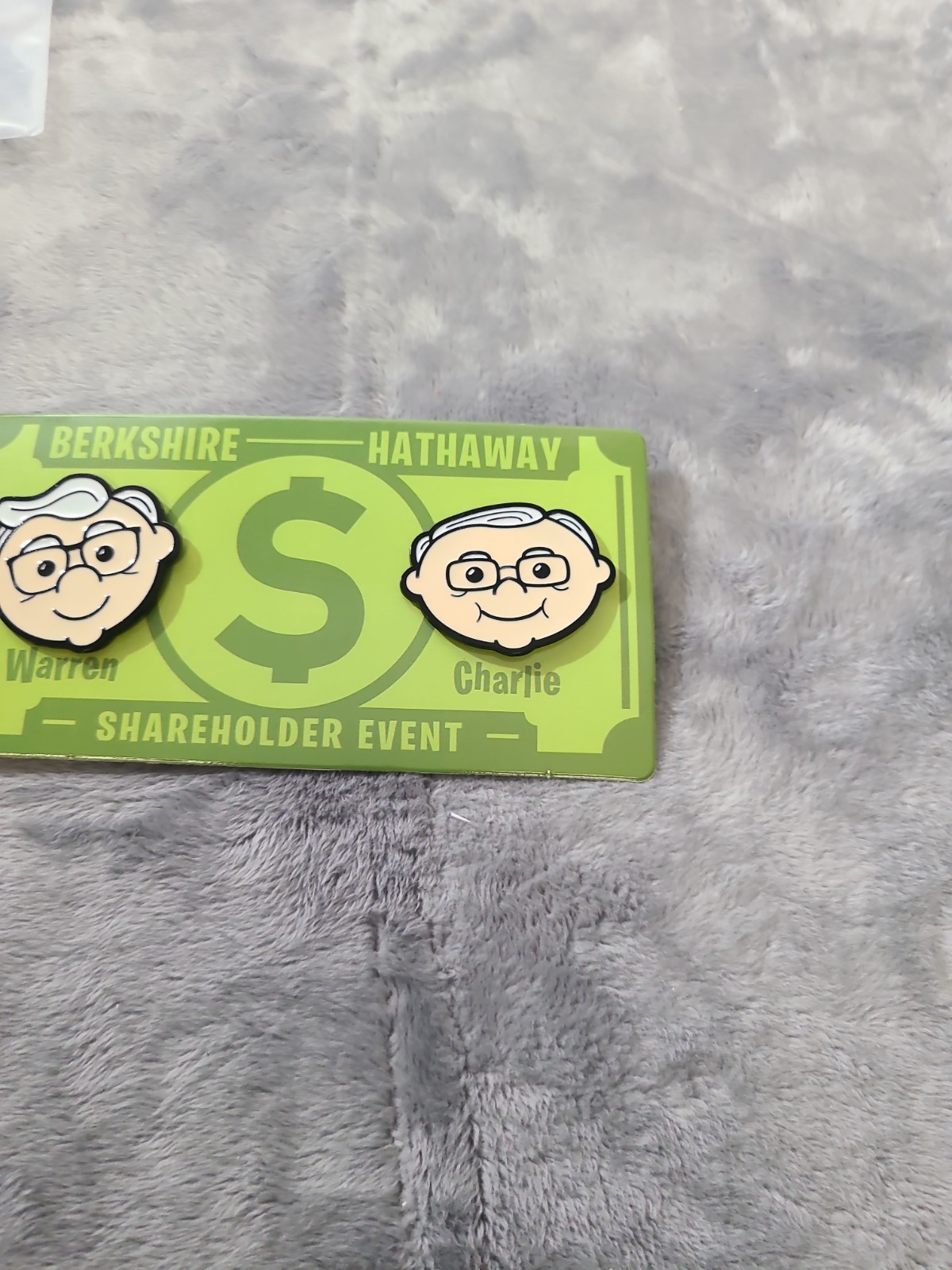 2025 Berkshire Hathaway Pin Set Warren & Charlie