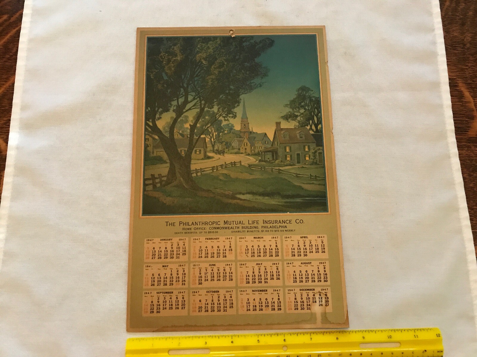 1947 Philanthropic Mutual Life Insurance Co. Calendar, Philadelphia