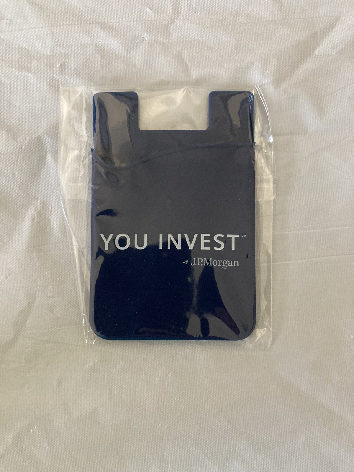 New Blue JP MORGAN Collectible Silicone Smartphone Adhesive Cardholder