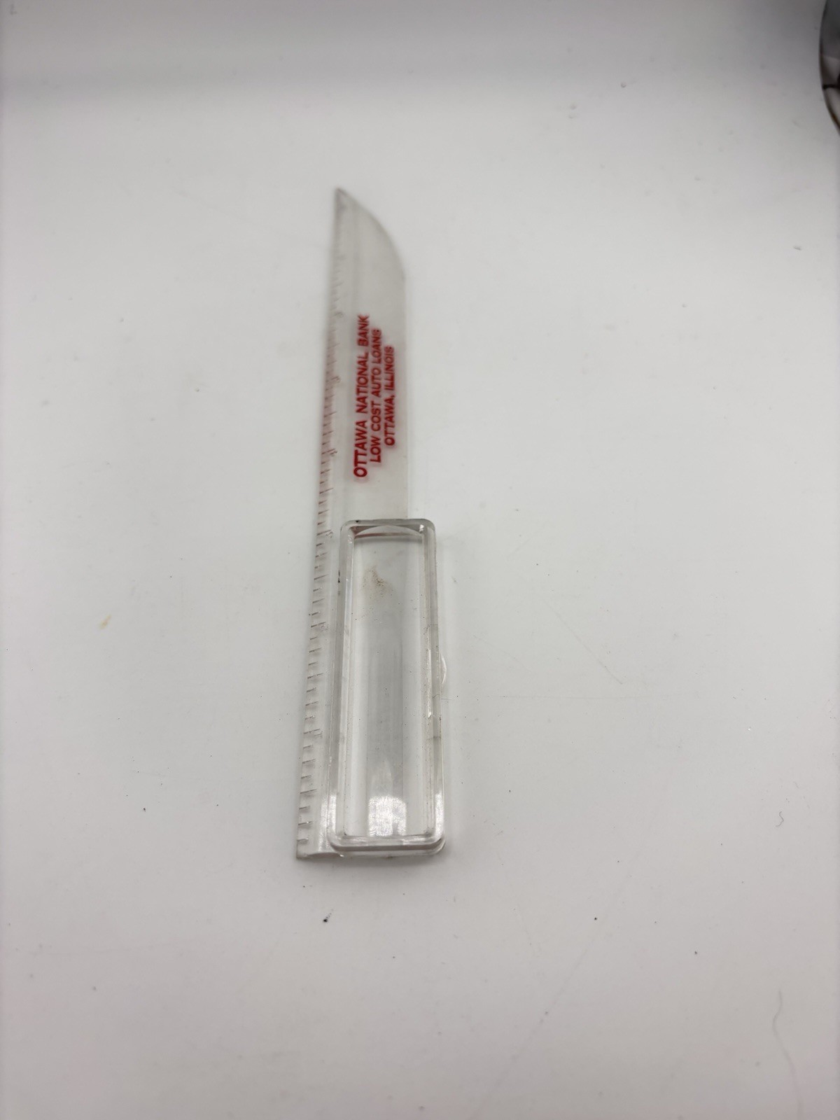 Ottawa National Bank in Ottawa, Illinois Promotional Letter Opener & Magnifier
