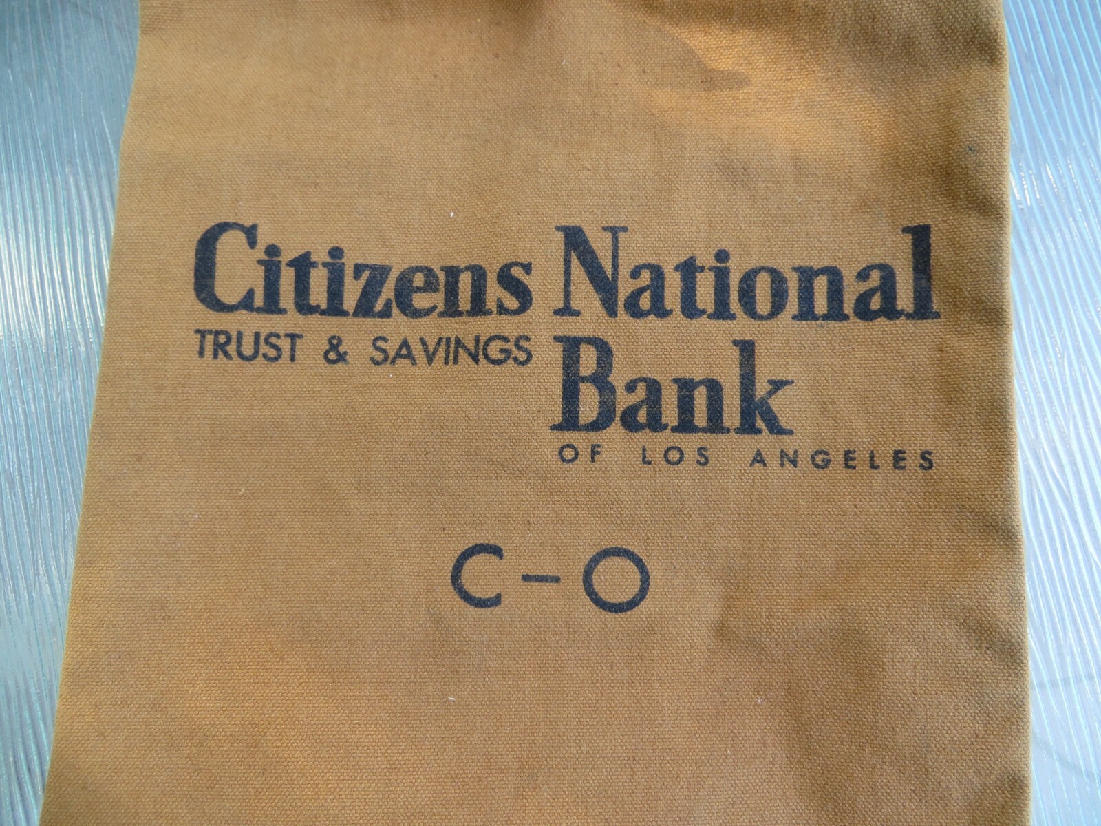 Vintage Citizens National Trust & Savings Bank Of Los Angeles Bank Bag