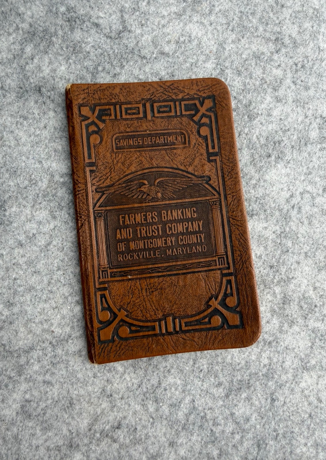Vintage 1950s Farmers Banking and Trust Co Savings Account Deposit Book Maryland