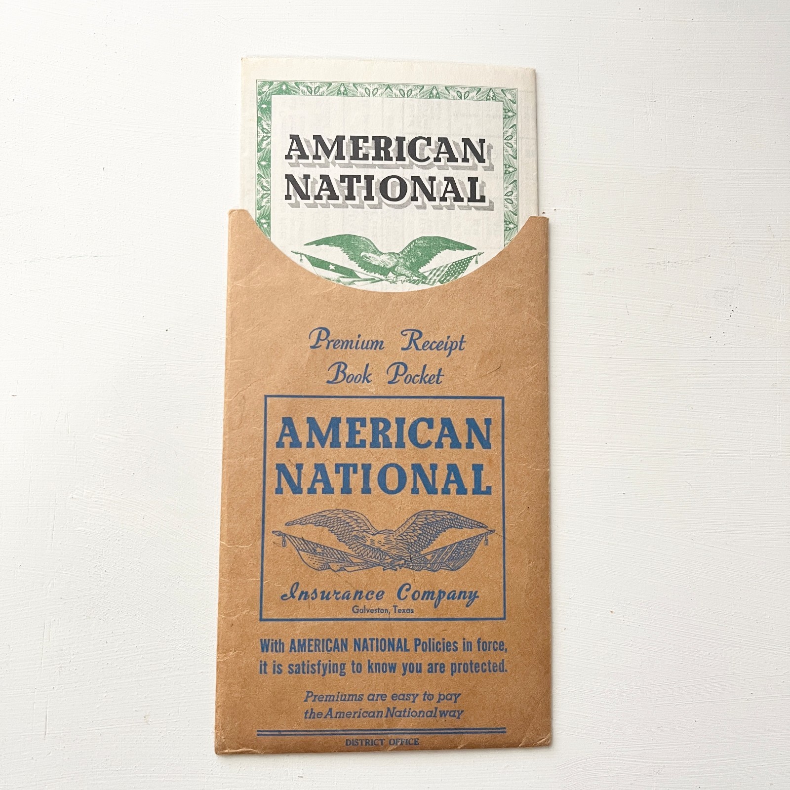 American National Insurance Company Galveston Texas Industrial Policy Ephemera