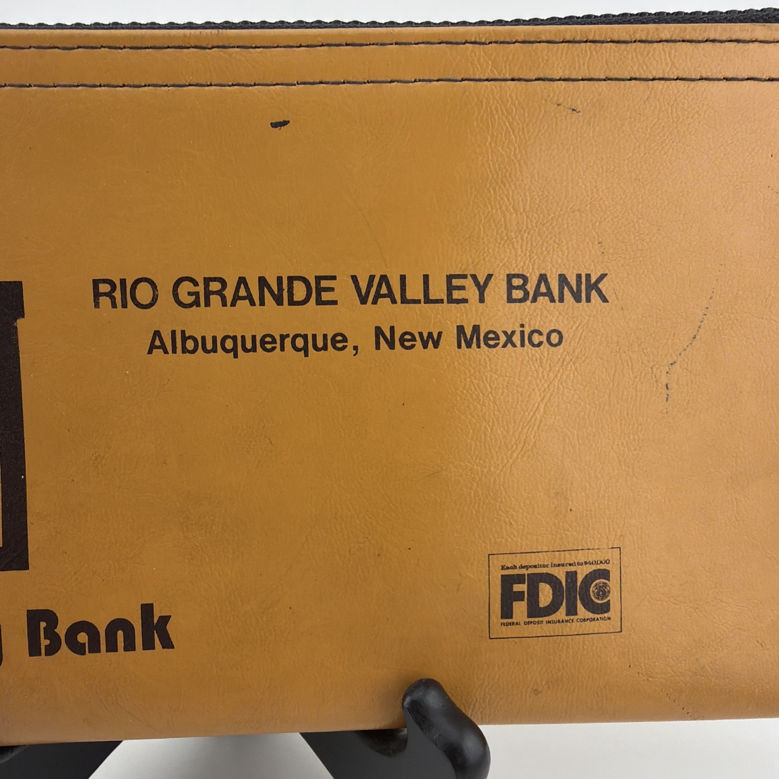 Rio Grande Valley Bank Vintage Bank Cash Bag Deposit Bag Mustard 1970s