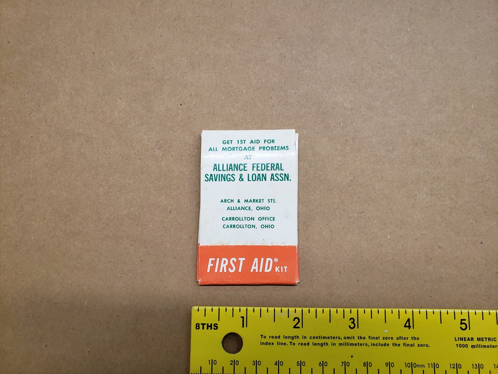 Ohio Alliance Federal Savings & Loan Assn Vintage Advertising First Aid Kit 1959
