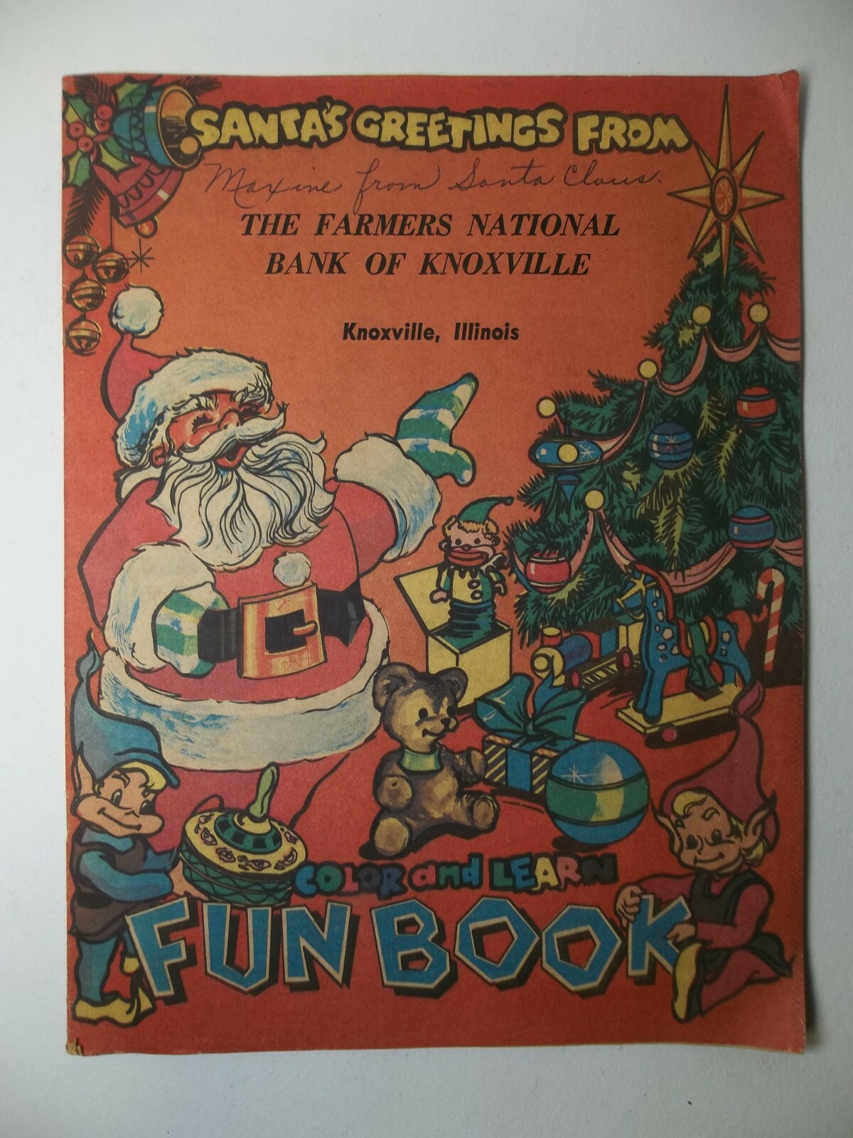 vintage coloring book from Bank of Knoxville Il. 1971 good condition I