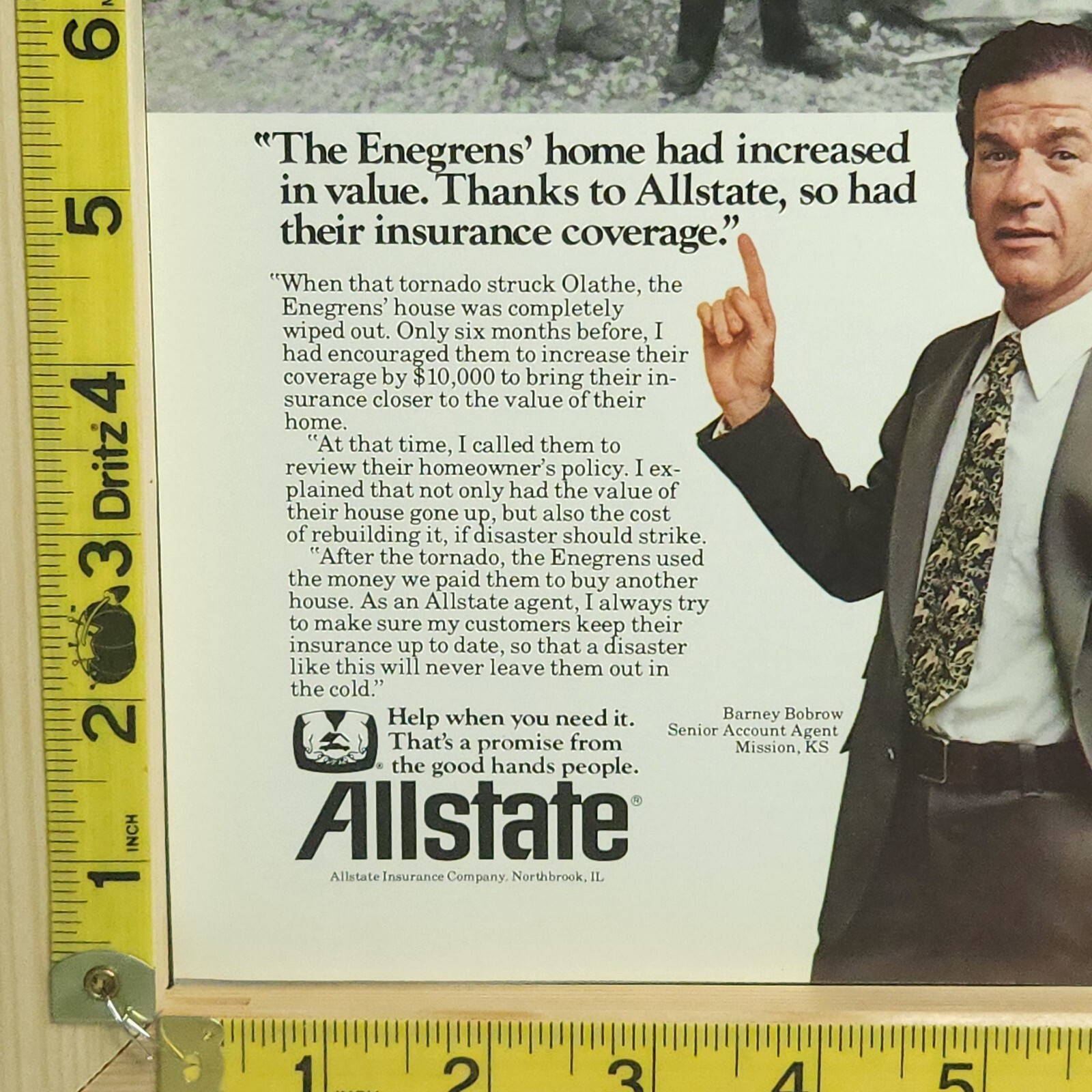 1978 Allstate Insurance Company Print Ad Energen House Barney Bobrow Agent EXC