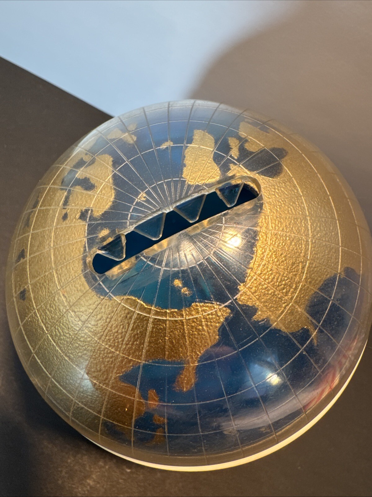 1960’s SKANDINAVISKA BANKEN Globe Coin Bank SWEDEN Scandinavian Bank vintage