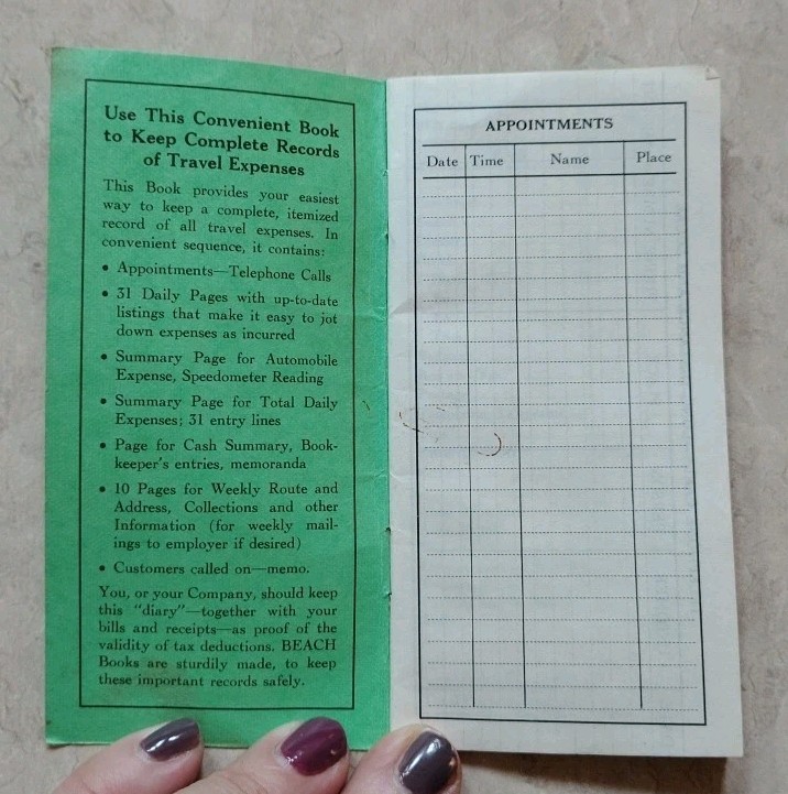 Vintage Household Inventory, Lawn Maintenance and Common Sense Travelers Expense
