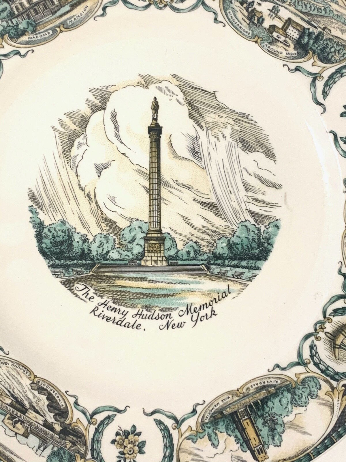 North Side Savings Bank Commemorative Plate Henry Hudson Memorial New York