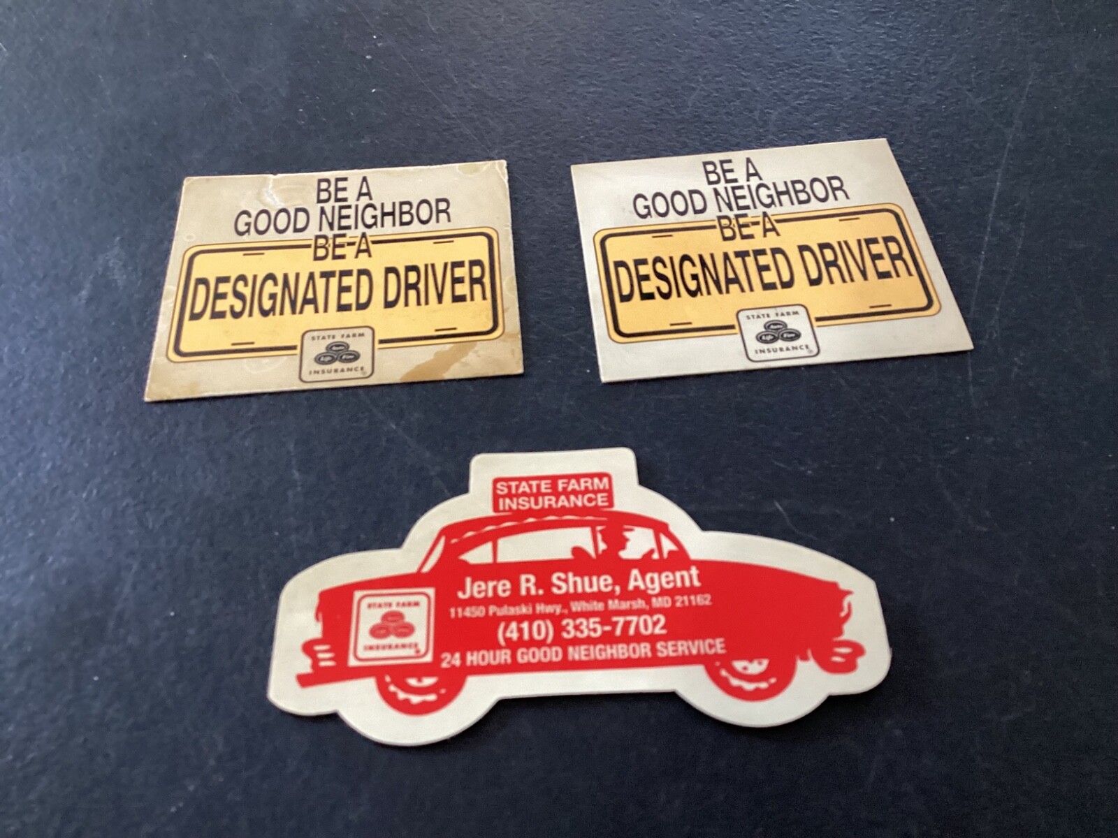 (3) State Farm Insurance Designated Driver Refrigerator Magnet Advertising Items