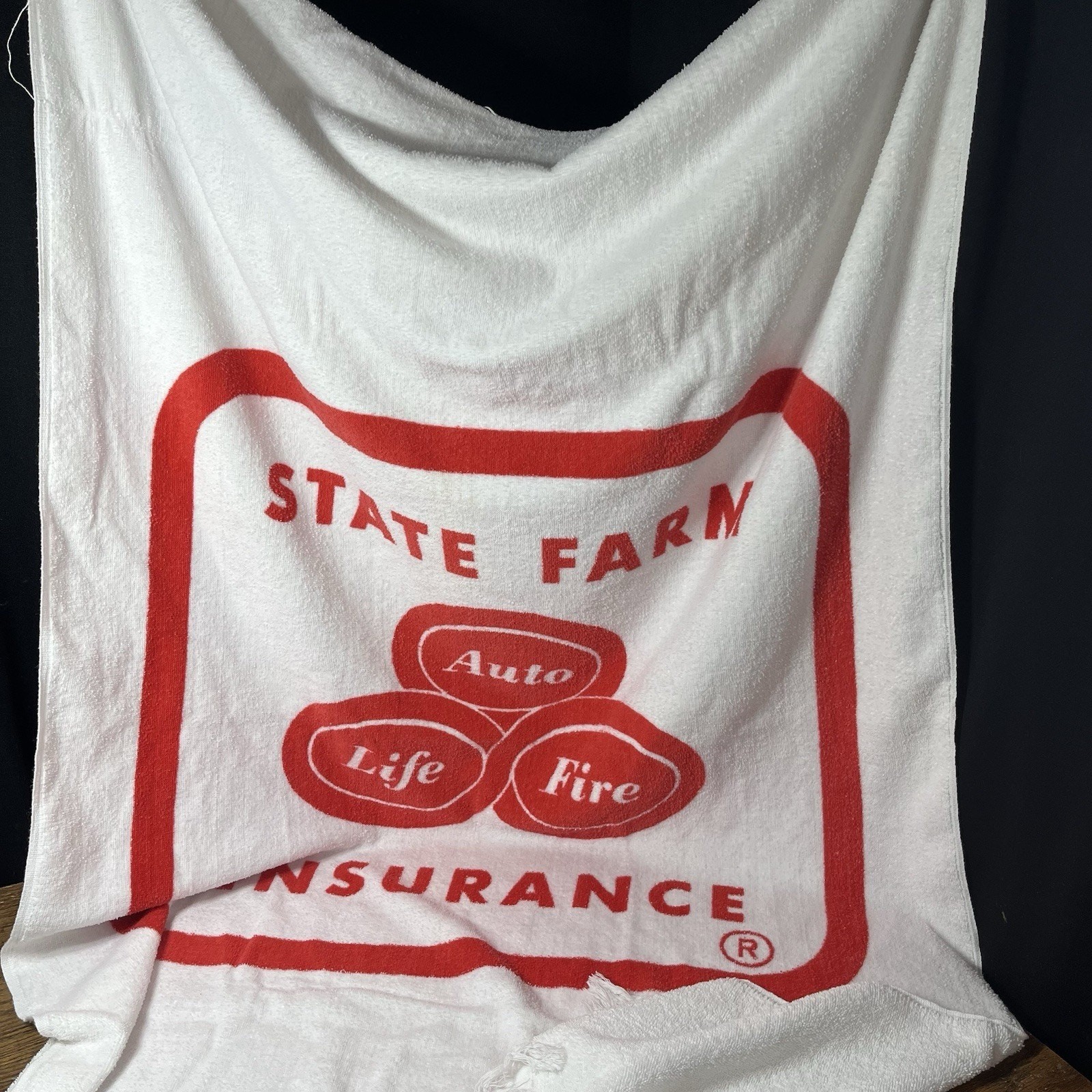 State Farm Insurance Beach Towel Made USA Advertisement Vintage 60×36 Auto Life