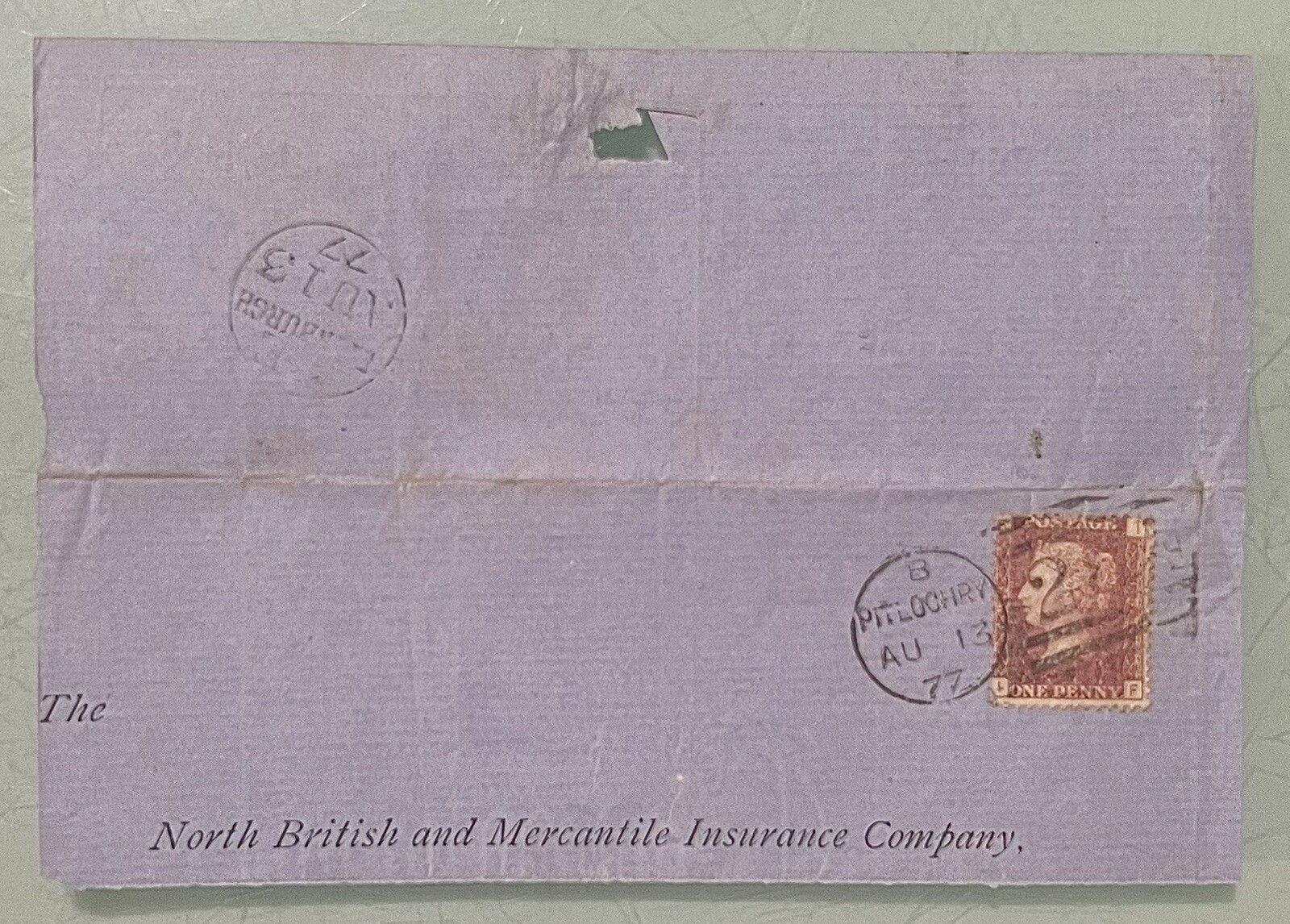 Lot of 8 NORTH BRITISH & MERCANTILE INSURANCE COMPANY 1870’s Letter Sheet Covers
