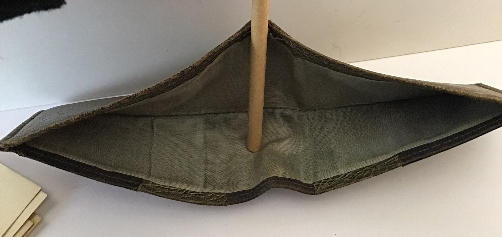VTG Green Leather Wallet Money Holder Orlg Business Cards Indiana Life Insurance